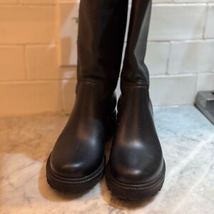 Stuart Weitzman Black Combat Boots